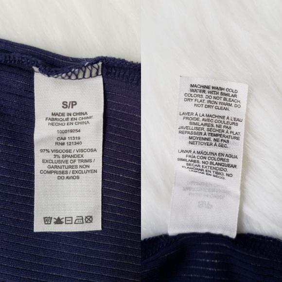 Garage Navy Blue Rib Sport Neck Cropped Tank - Picture 8 of 8